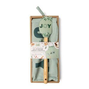 Holidays All-Purpose Apron & Spatula Set Joy GREAT GIFT!